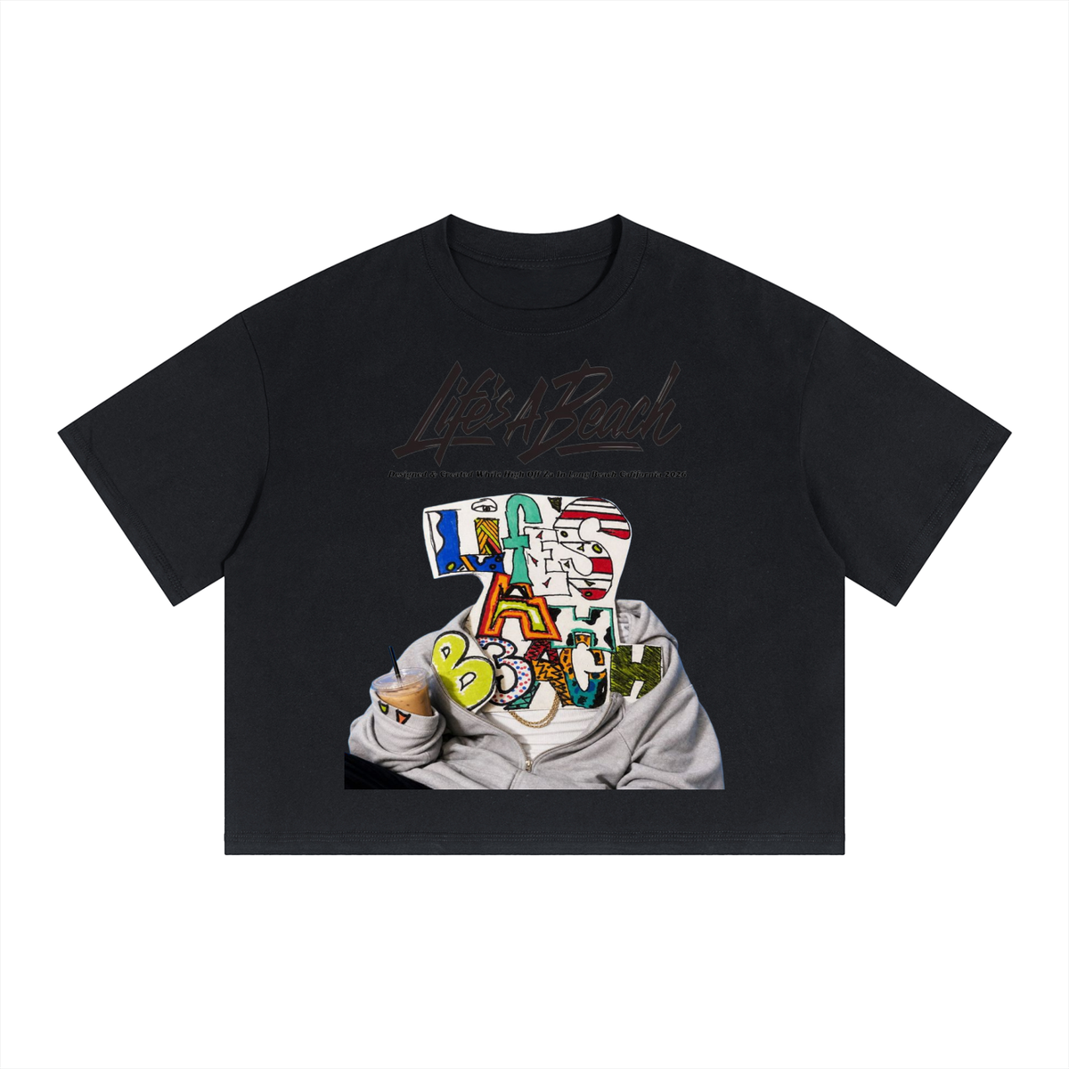 Unisex Boxy Drop Shoulder Crop T-Shirt