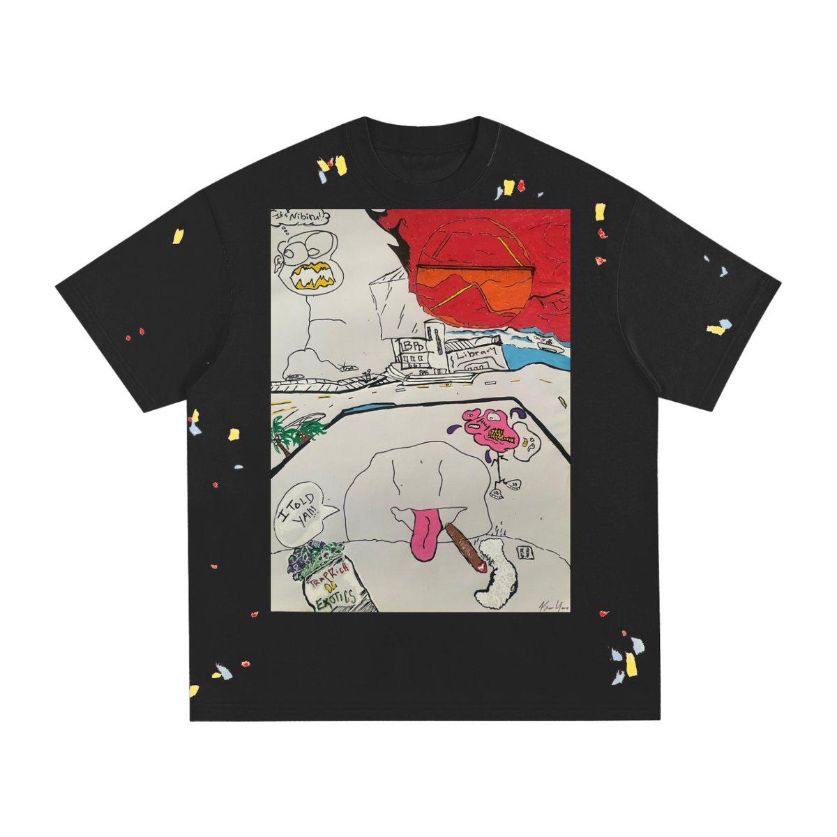"It's Nibiru! "Paint Splatter T-Shirt Digital version  {Chakra Art Gallery}