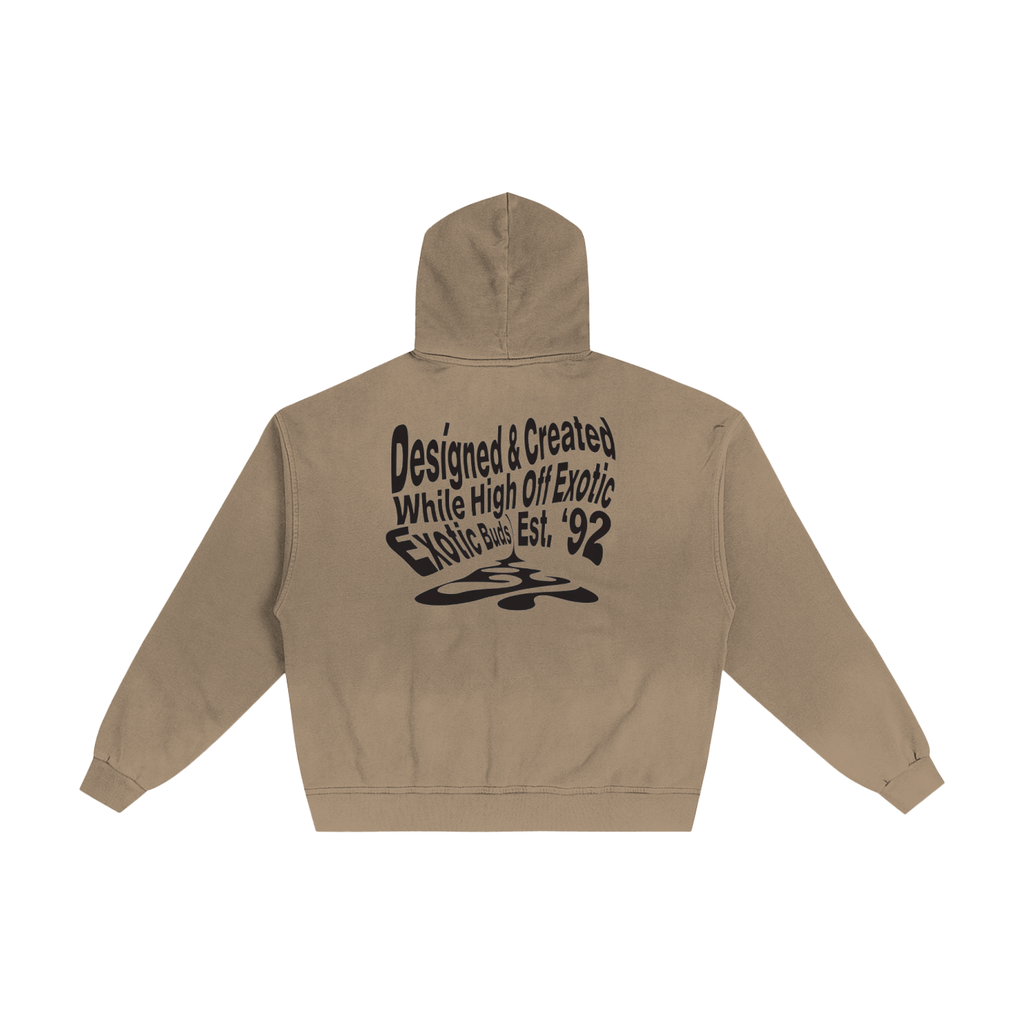 Hand-Frayed Sunfade Zip Hoodie