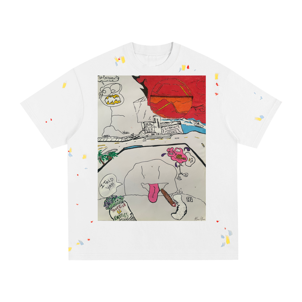 "It's Nibiru! "Paint Splatter T-Shirt Digital version  {Chakra Art Gallery}
