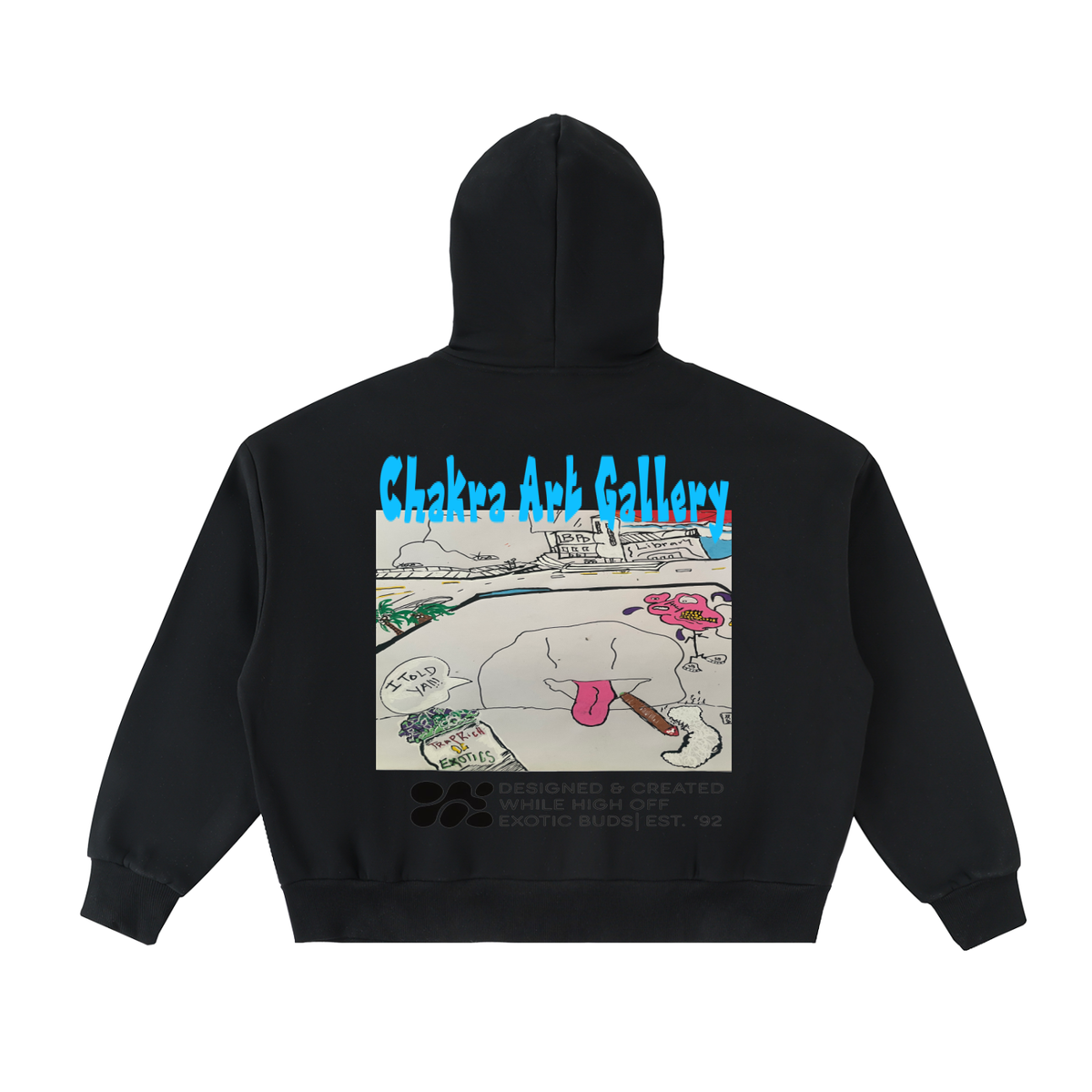 Fleeced Full-Zip Boxy Hoodie
