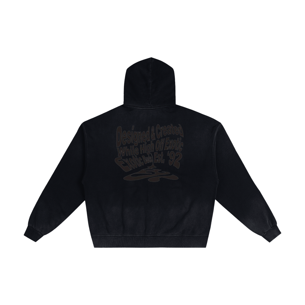 Hand-Frayed Sunfade Zip Hoodie