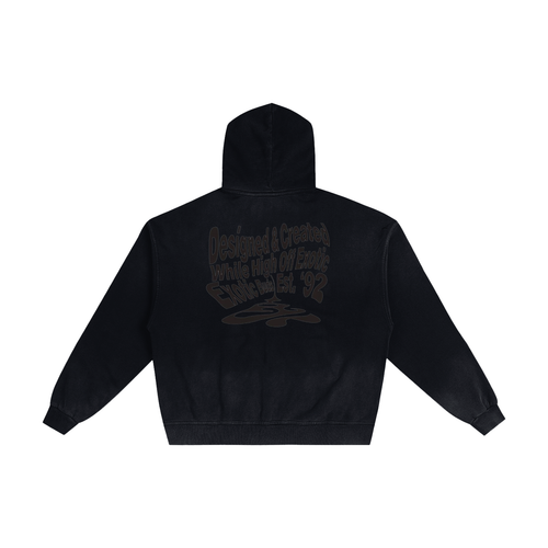 Hand-Frayed Sunfade Zip Hoodie