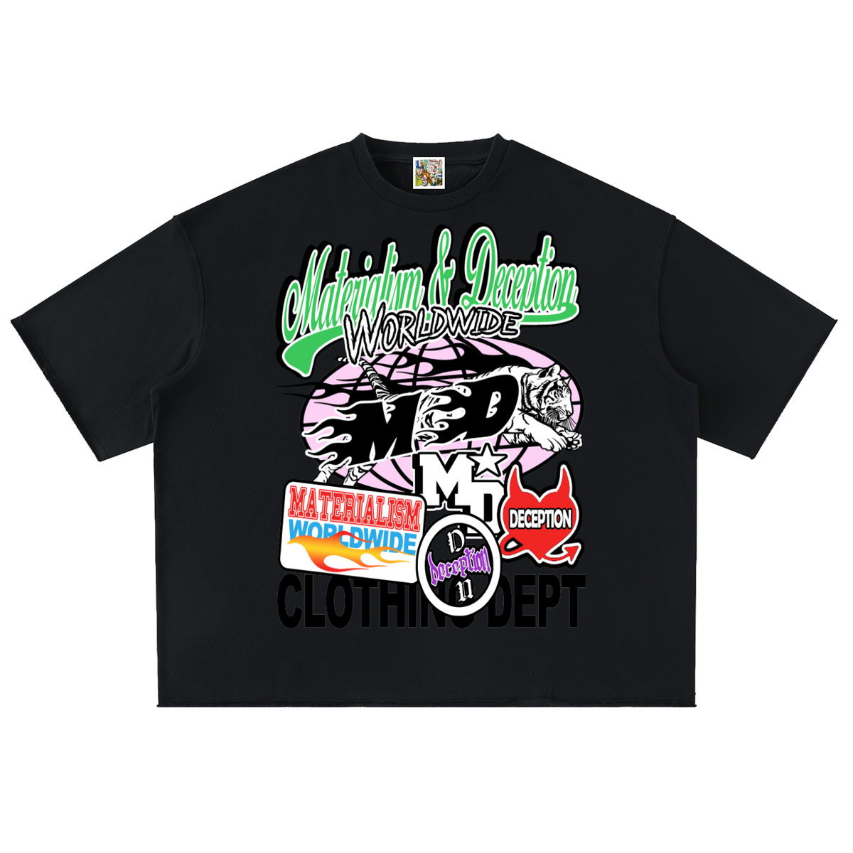 Washed Rolled Hem Half Sleeve T-Shirt