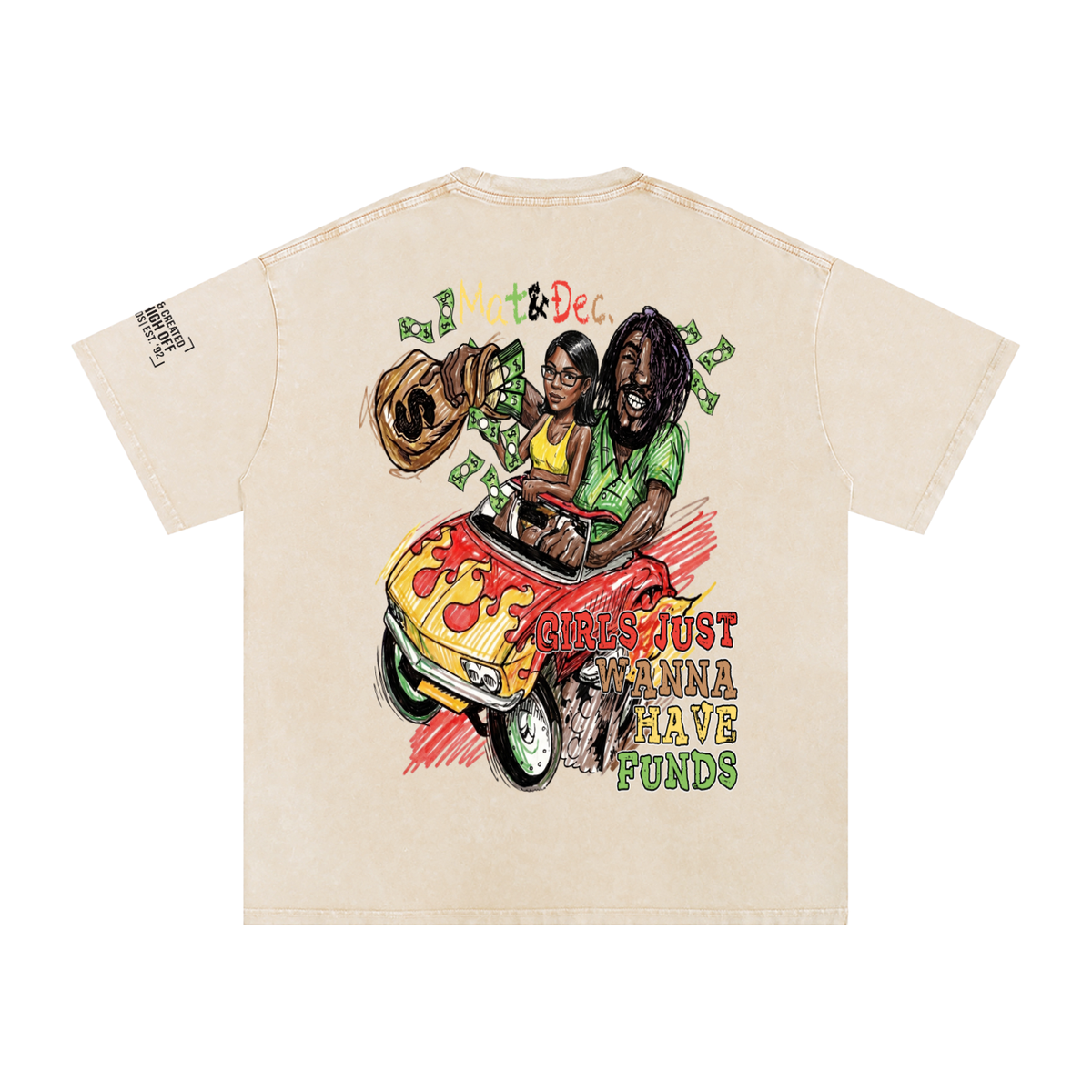 Snow Washed Oversized Cotton T-Shirt