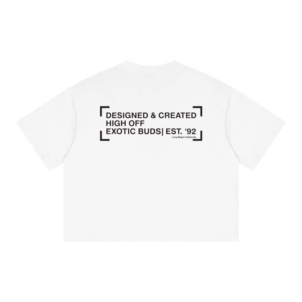 Unisex Boxy Drop Shoulder Crop T-Shirt