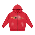 Sunfade Two-way Zipper Boxy Fleece Hoodie