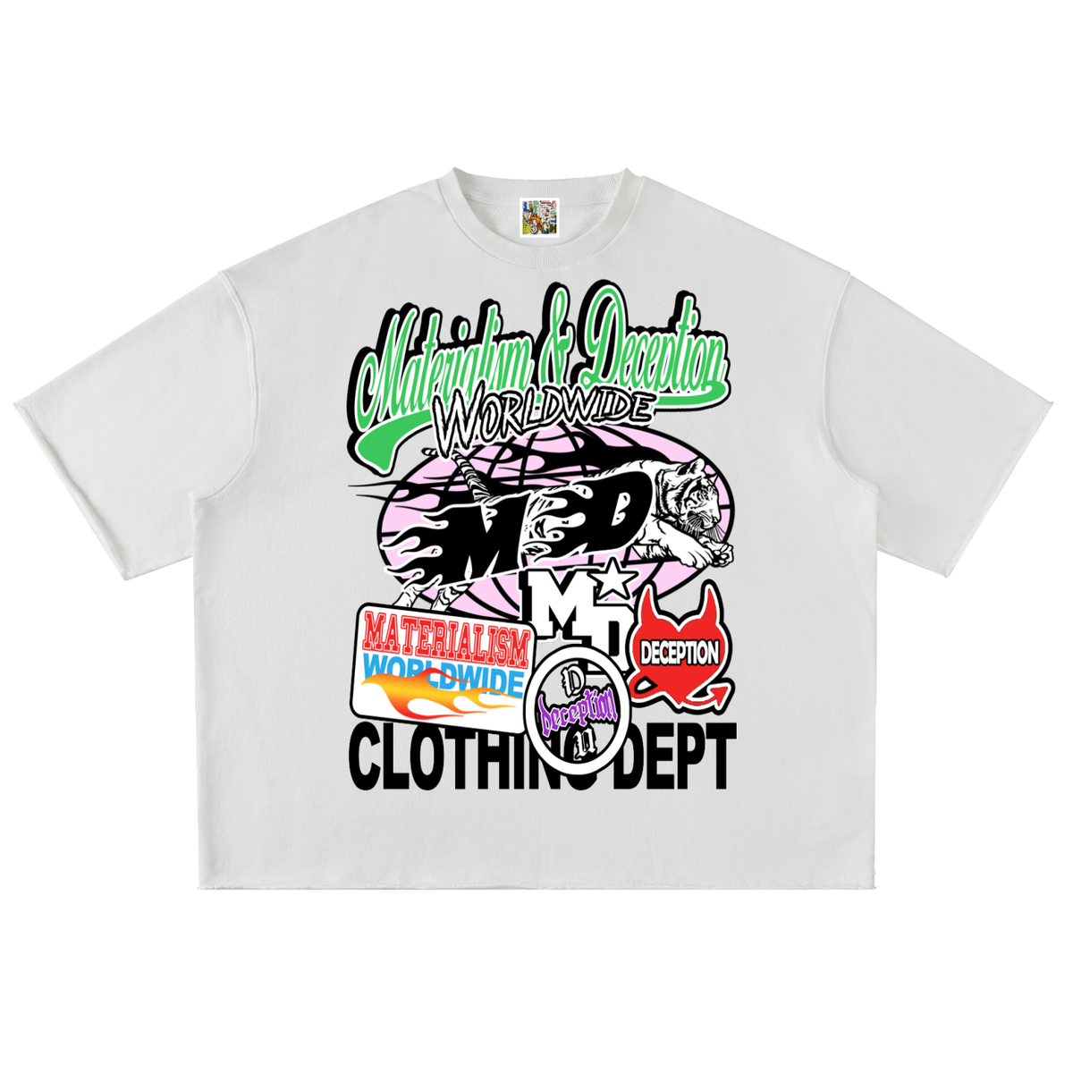 Washed Rolled Hem Half Sleeve T-Shirt