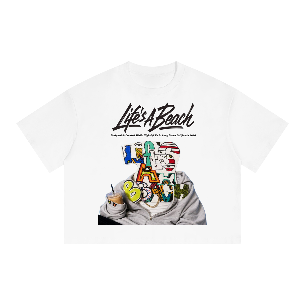 Unisex Boxy Drop Shoulder Crop T-Shirt