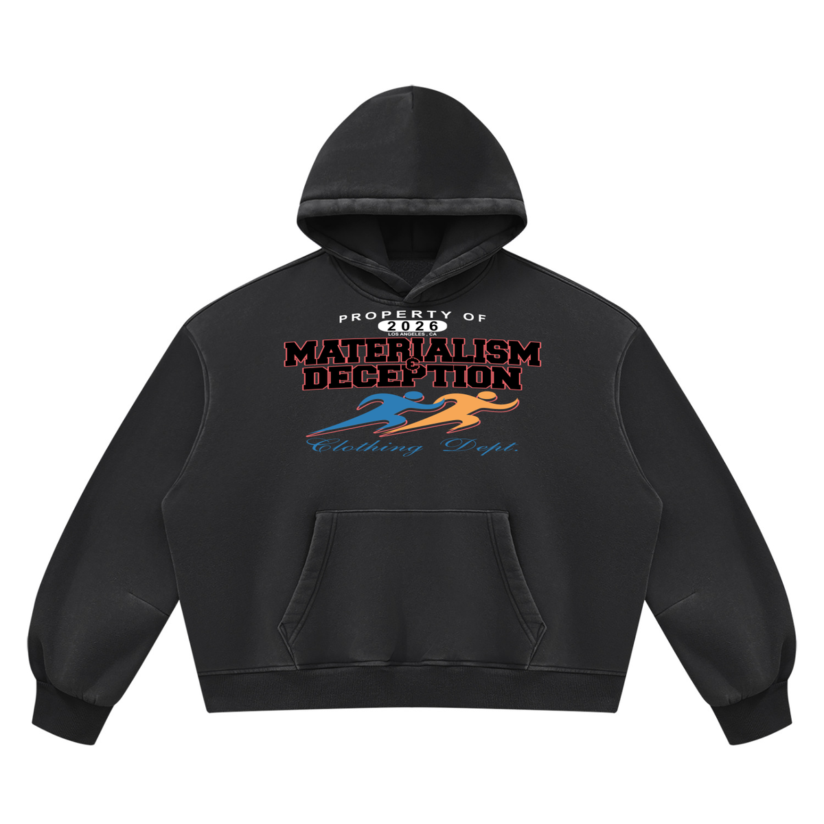 Unisex Vintage Wash Boxy Fleece Hoodie