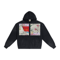 Hand-Frayed Sunfade Zip Hoodie