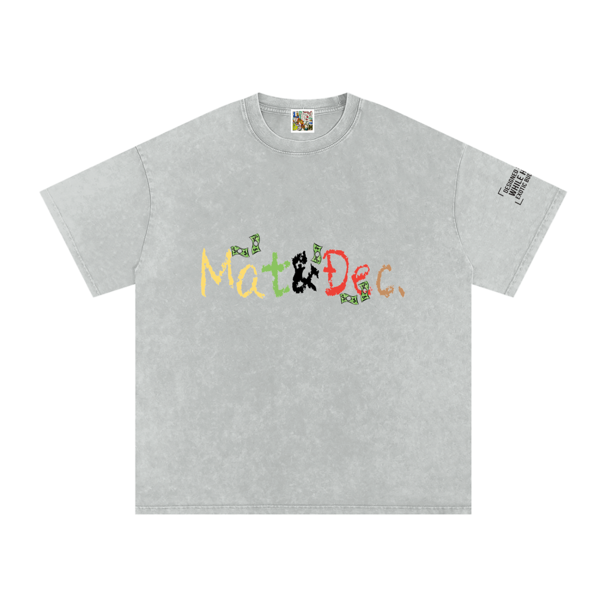 Snow Washed Oversized Cotton T-Shirt