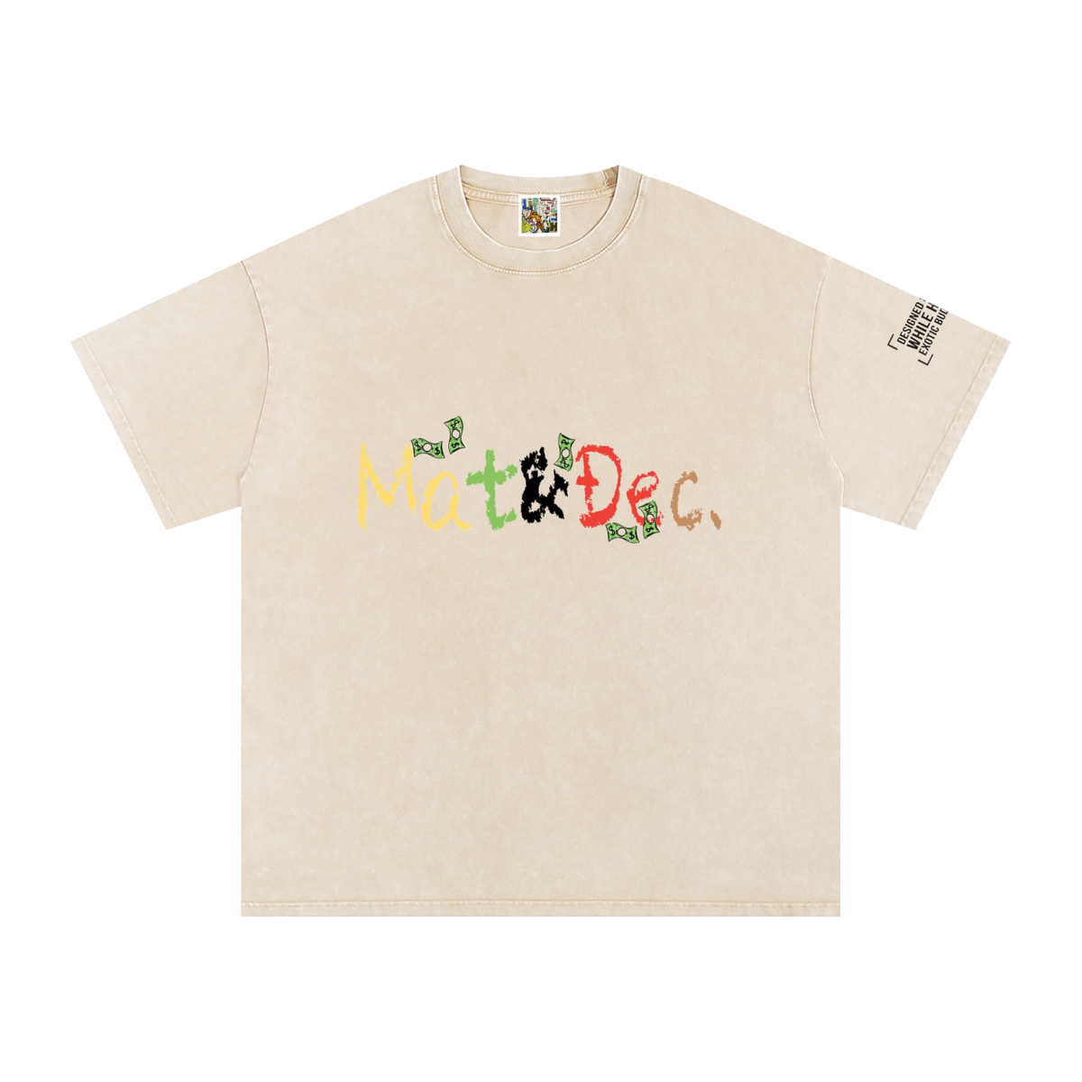 Snow Washed Oversized Cotton T-Shirt