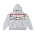 Fleeced Full-Zip Boxy Hoodie