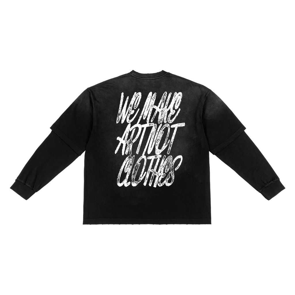 Sunfade Hand-Frayed Faux Two-Piece T-Shirt